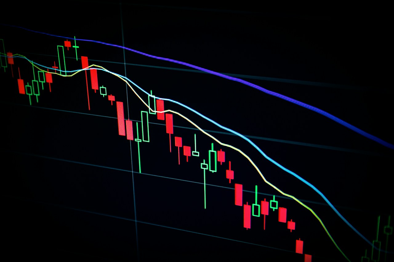 차트 하락 분위기의 시장 이미지