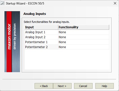 Analog Inputs 설정